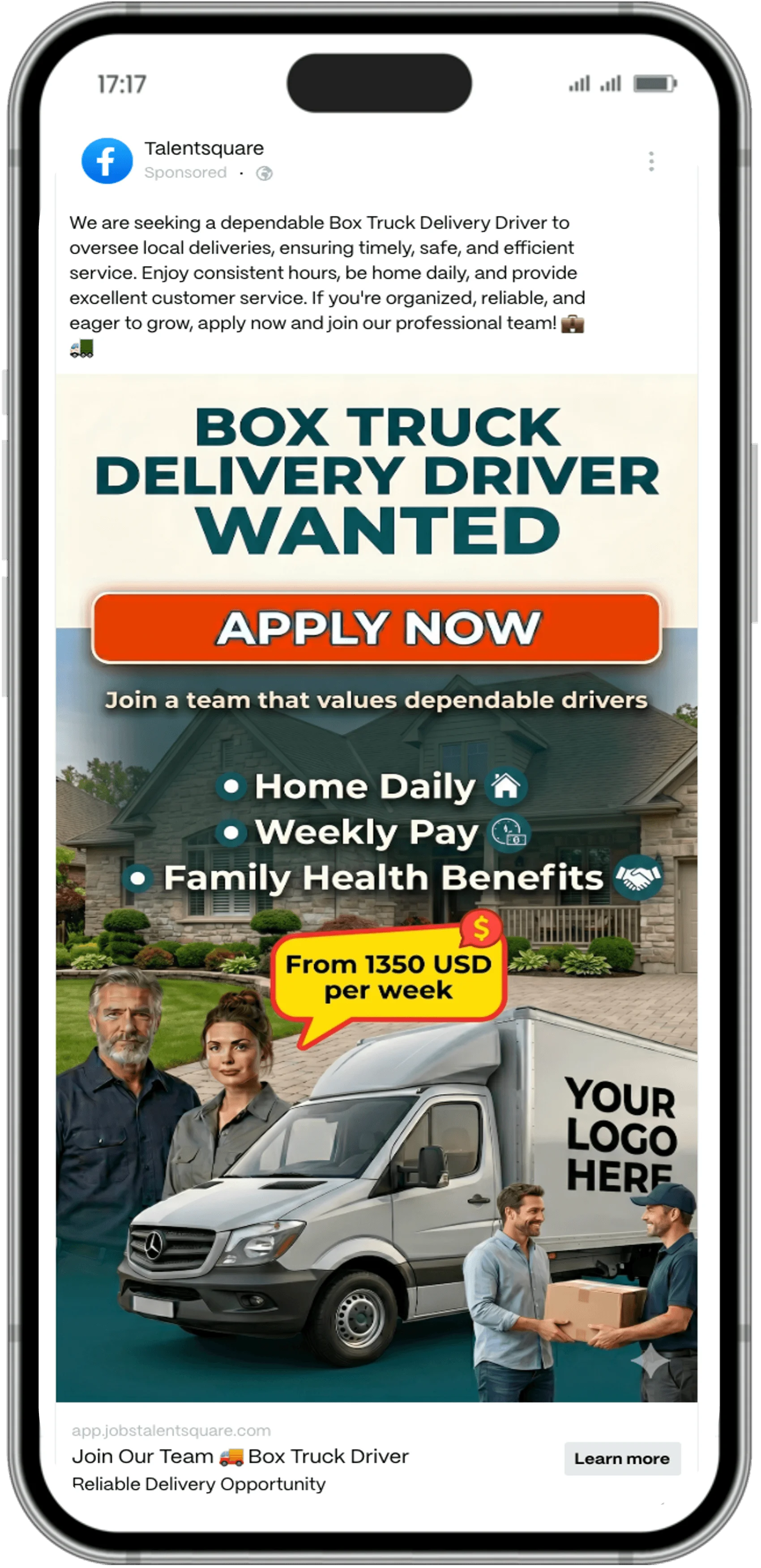 Facebook ad mockup